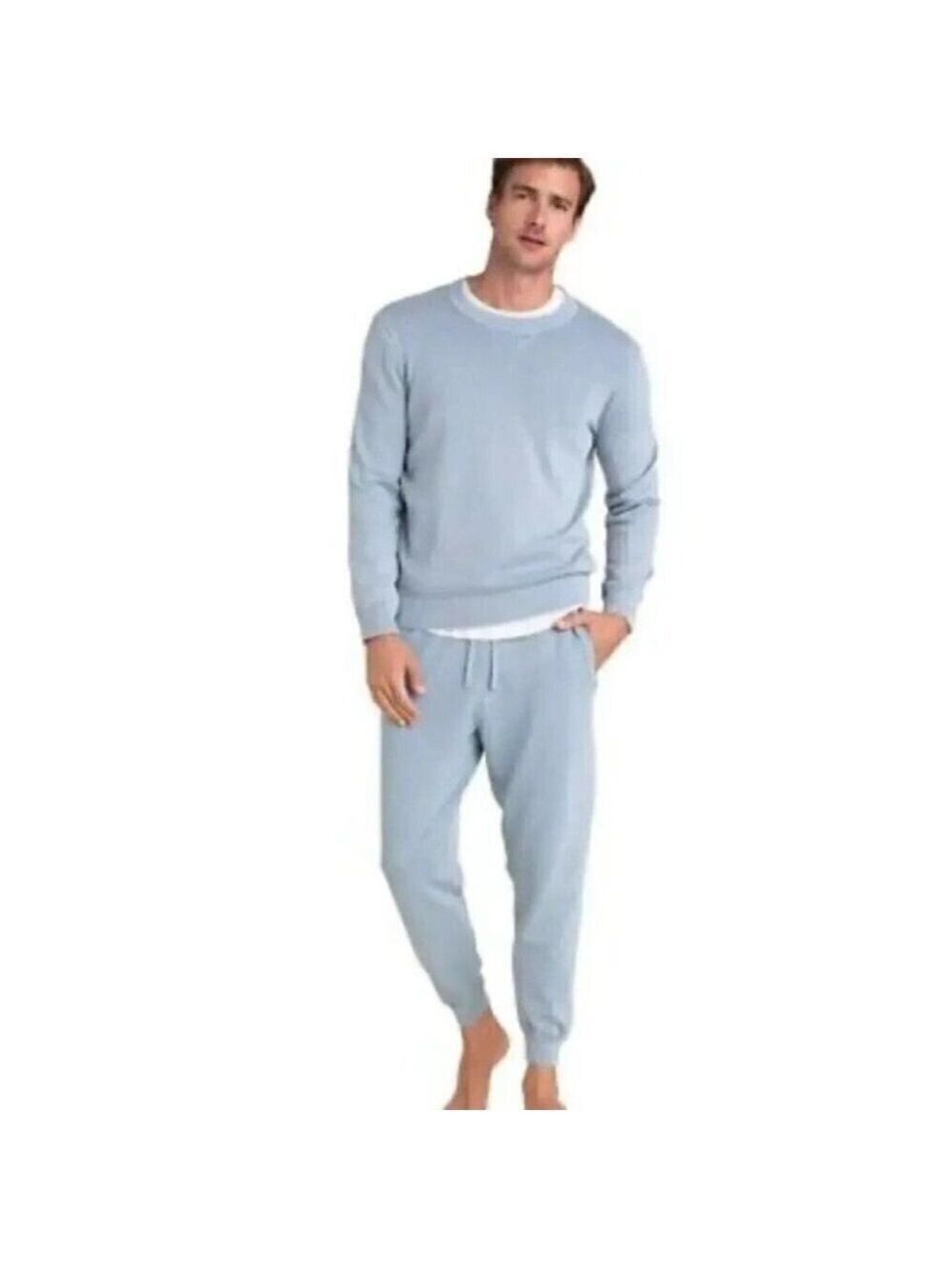 BAREFOOT Dreams mens sweatpants jogger washed denim look